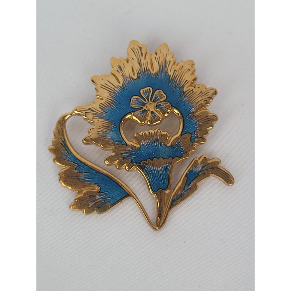 Metropolitan Museum of Art Flower Brooch Moghul Borooch Enameled Vintage MMA